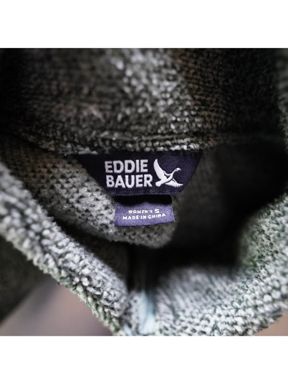 Eddie Bauer Fleece Sweatshirt Womens S Green Long Sleeve 1/4 Button Pullover Coz - Picture 4 of 9